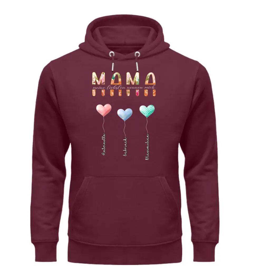 Meine Liebsten nennen mich Mama  | Premium Hoodie mit Kindernamen personalisierbar