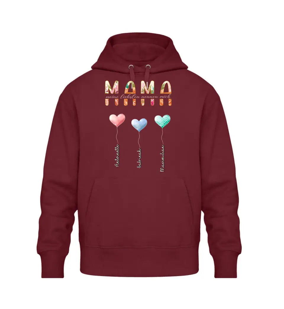 Meine Liebsten nennen mich Mama  | Premium Hoodie mit Kindernamen personalisierbar