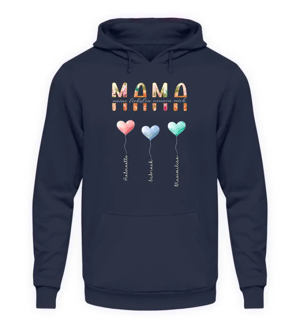 Meine Liebsten nennen mich Mama  | Premium Hoodie mit Kindernamen personalisierbar