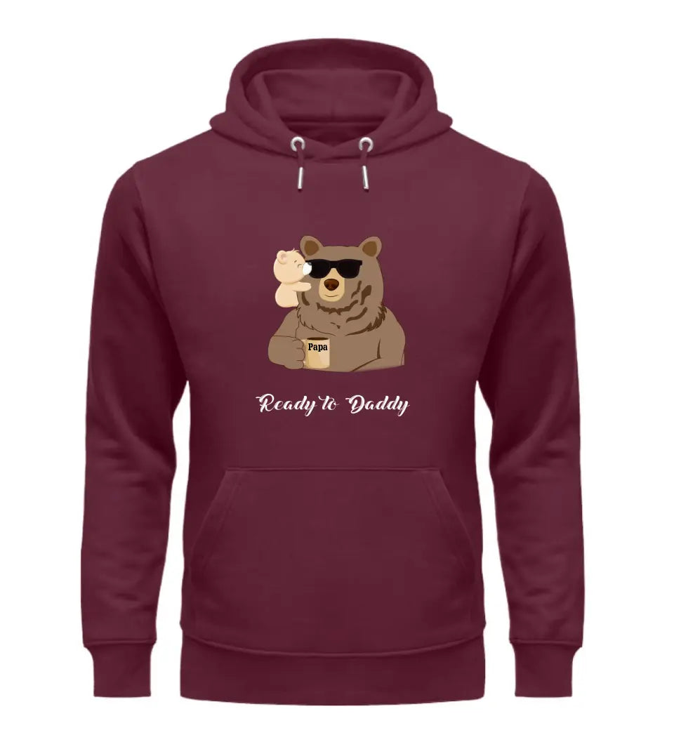 Ready to Daddy Papa Bär Hoodie personalisierbar