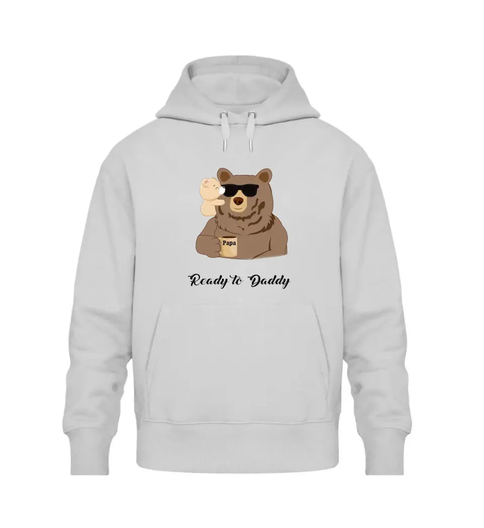 Ready to Daddy Papa Bär Hoodie personalisierbar