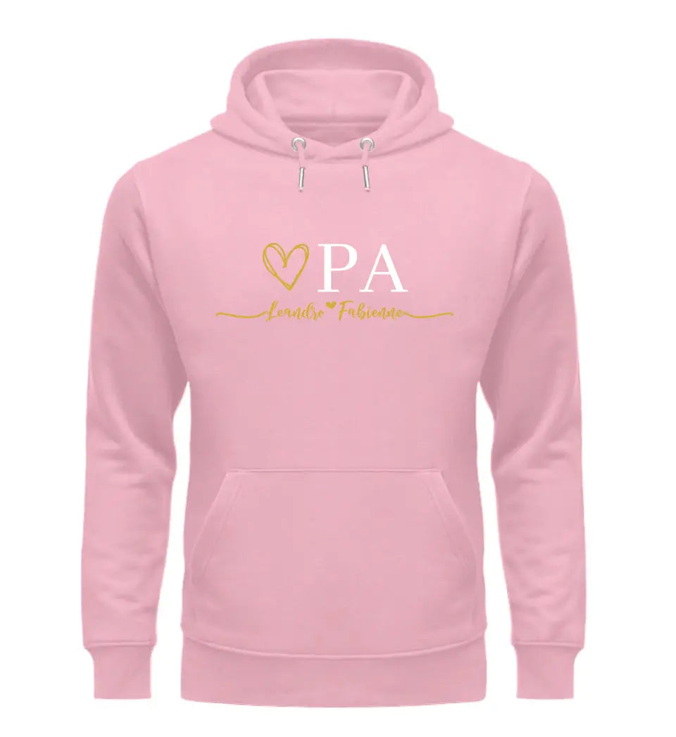 Opa & Oma Herz Hoodie personalisierbar