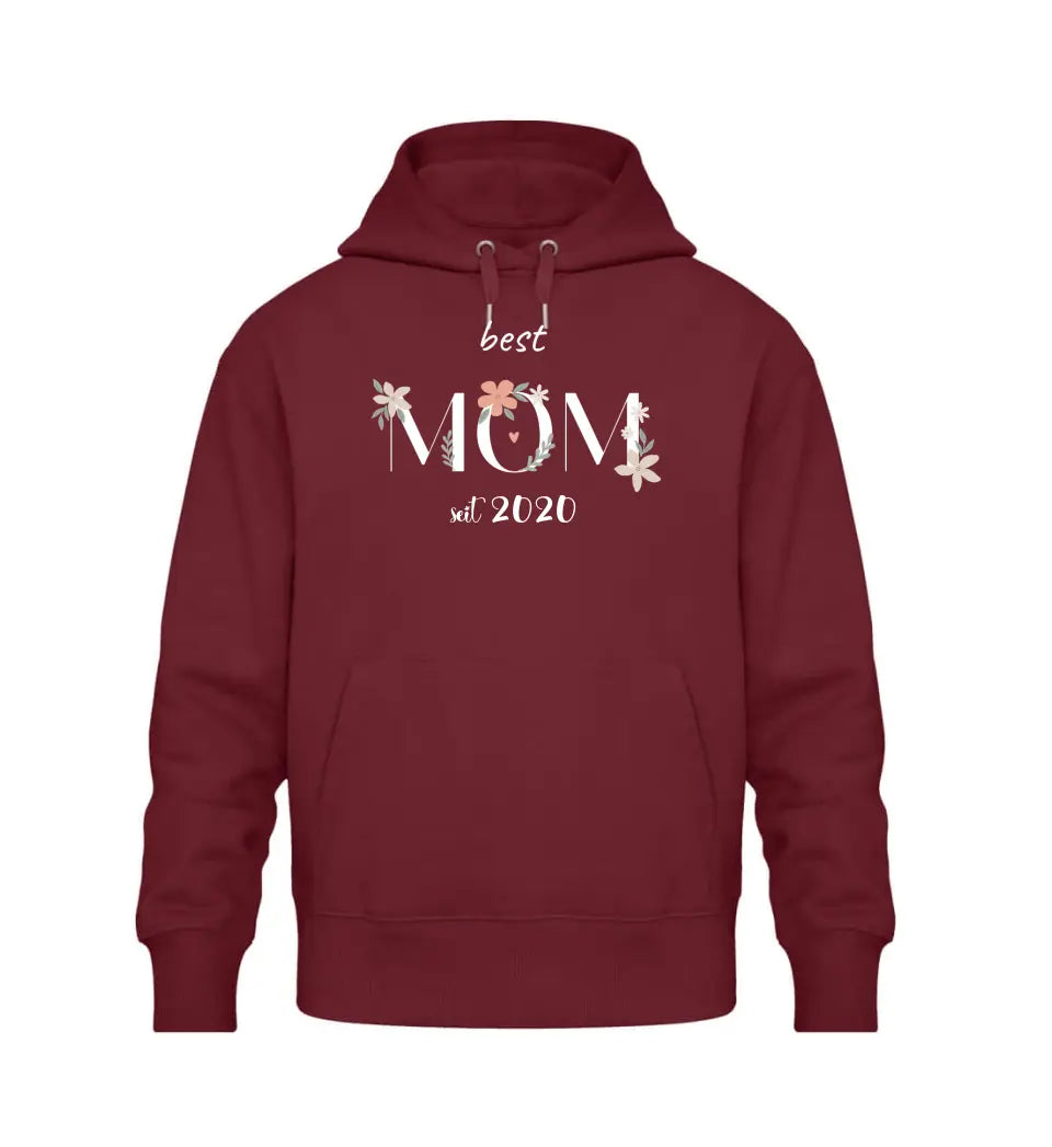 Best Mom Hoodie personalisierbar - PREMIUM Hoodie aus Biobaumwolle