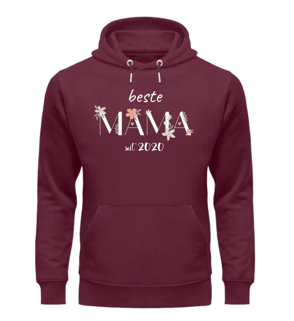 Beste Mama Hoodie personalisierbar - PREMIUM Hoodie aus Biobaumwolle