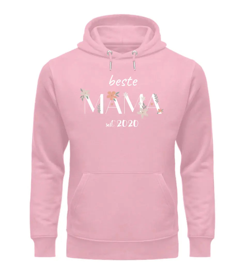 Beste Mama Hoodie personalisierbar - PREMIUM Hoodie aus Biobaumwolle