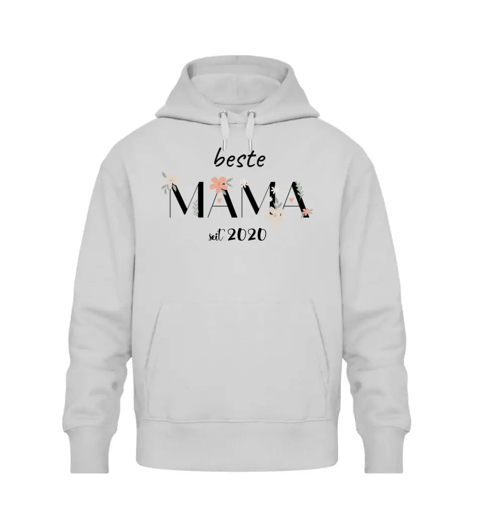 Beste Mama Hoodie personalisierbar - PREMIUM Hoodie aus Biobaumwolle