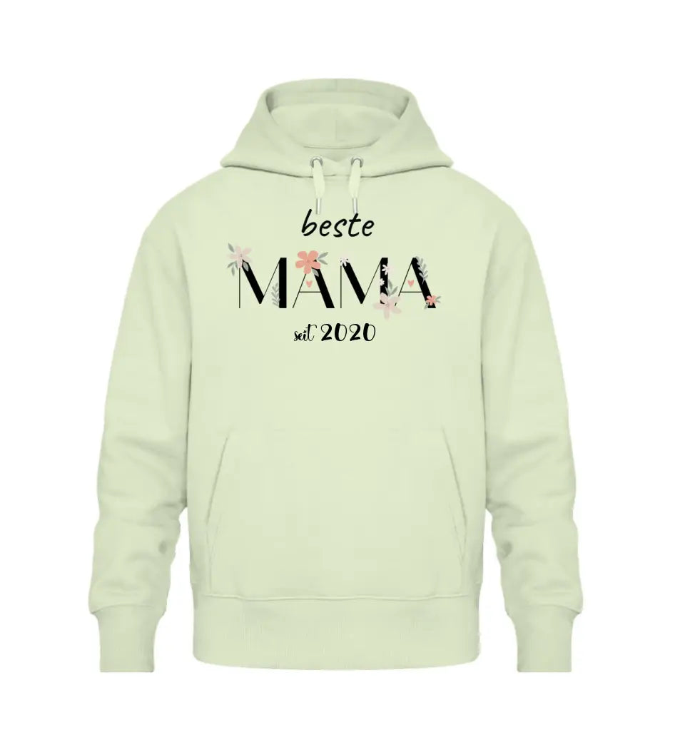 Beste Mama Hoodie personalisierbar - PREMIUM Hoodie aus Biobaumwolle