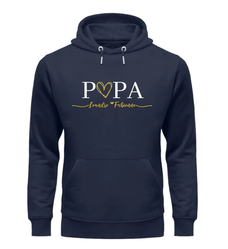 Papa & Mama Herz Hoodie personalisierbar