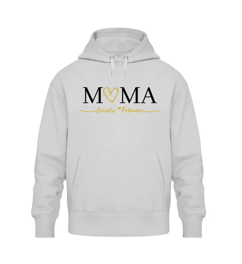 Papa & Mama Herz Hoodie personalisierbar