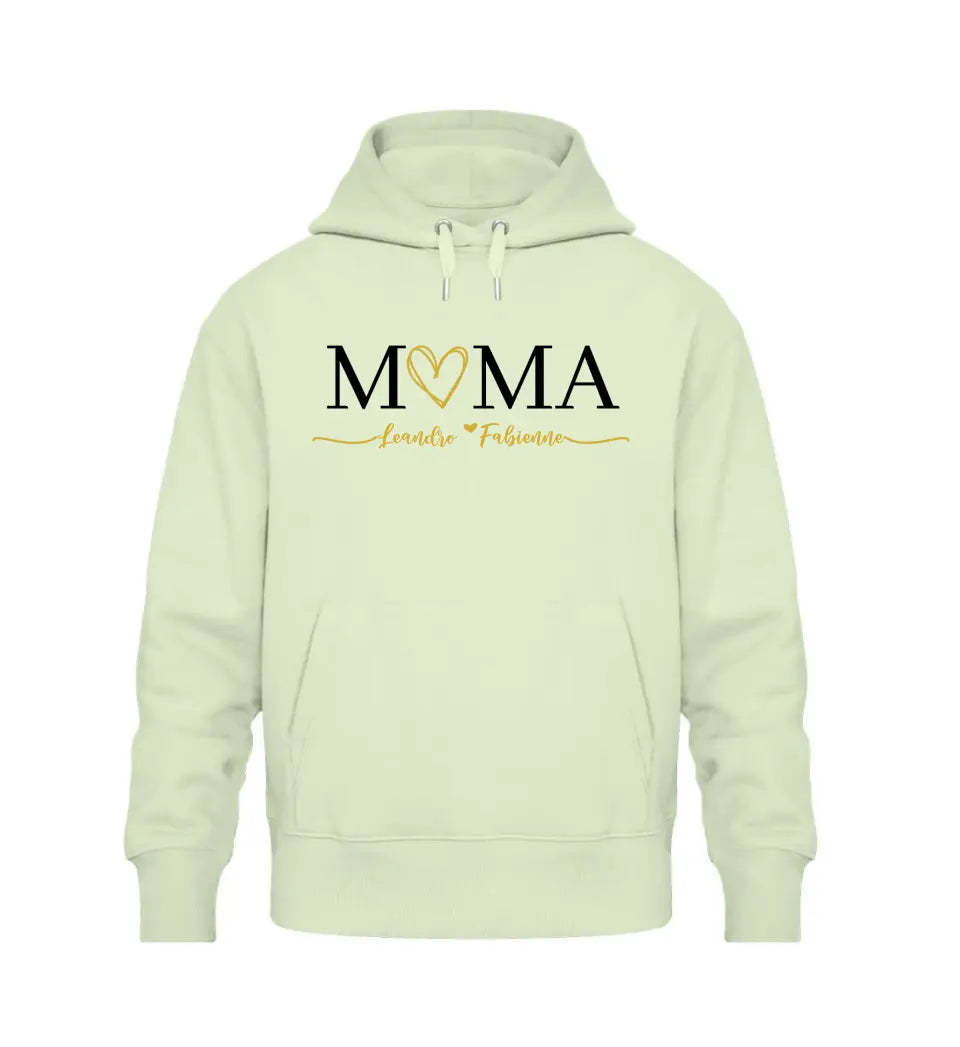 Papa & Mama Herz Hoodie personalisierbar