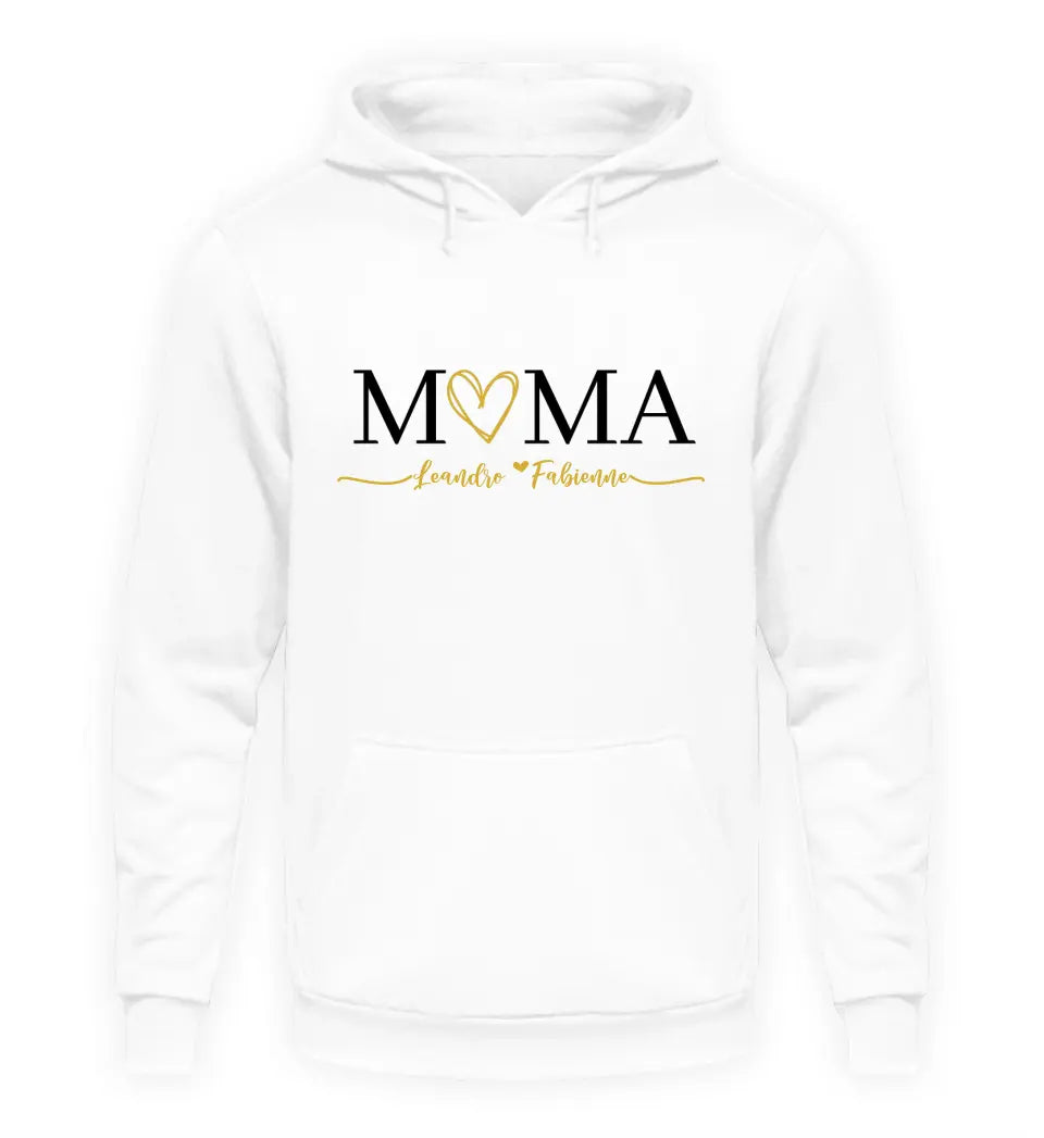 Papa & Mama Herz Hoodie personalisierbar