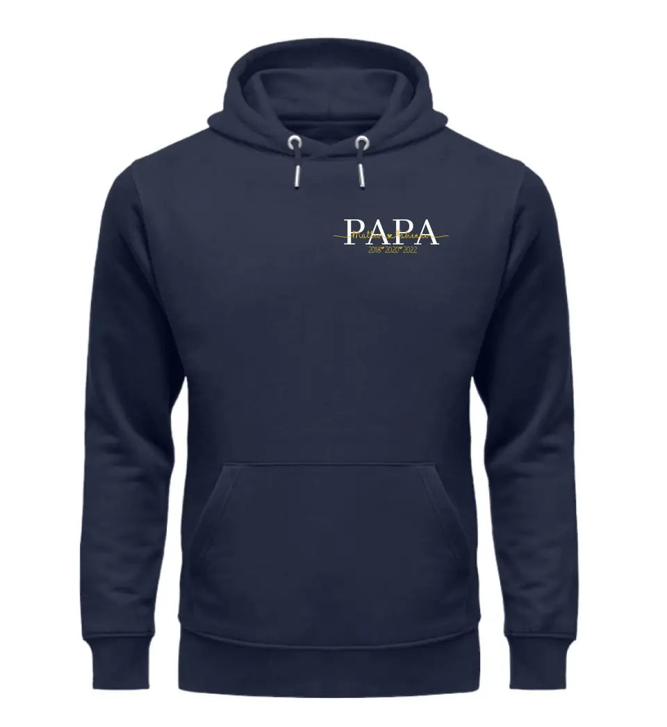 Papas personalisierbarer Premium Hoodie | Brustmotiv