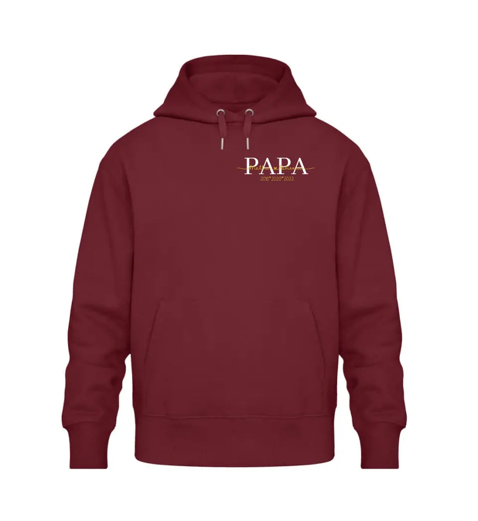 Papas personalisierbarer Premium Hoodie | Brustmotiv