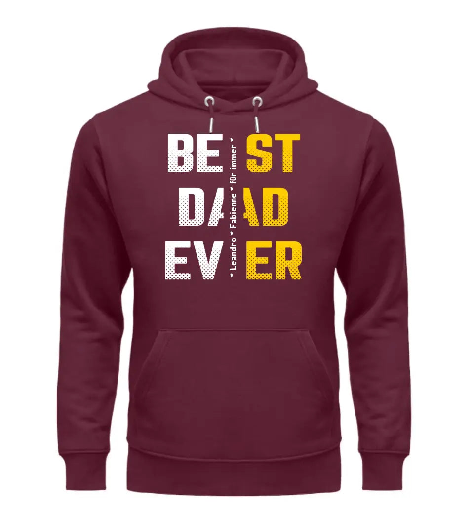 Premium Hoodie - Best Dad Ever mit Namen personalisiert