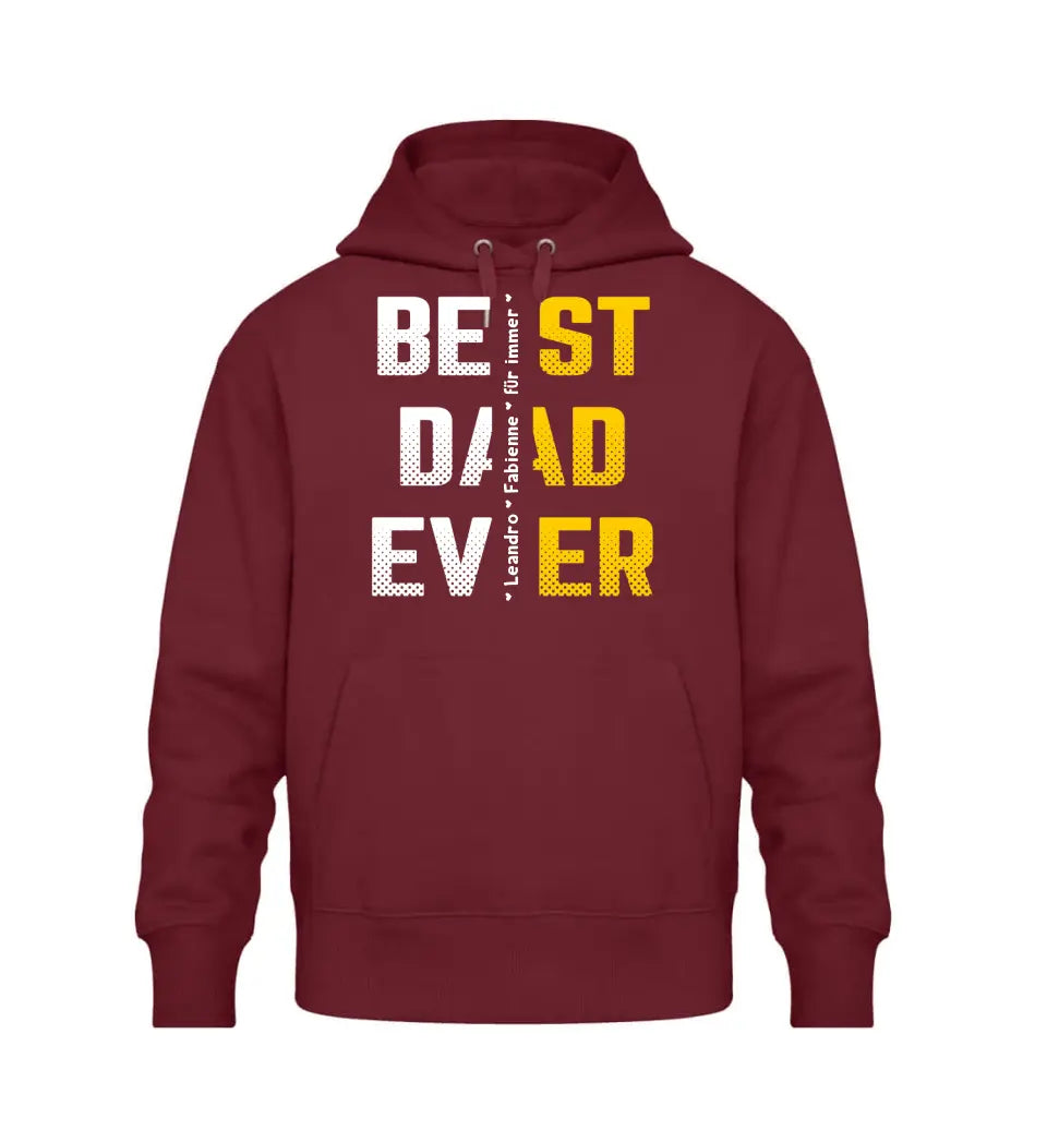 Premium Hoodie - Best Dad Ever mit Namen personalisiert