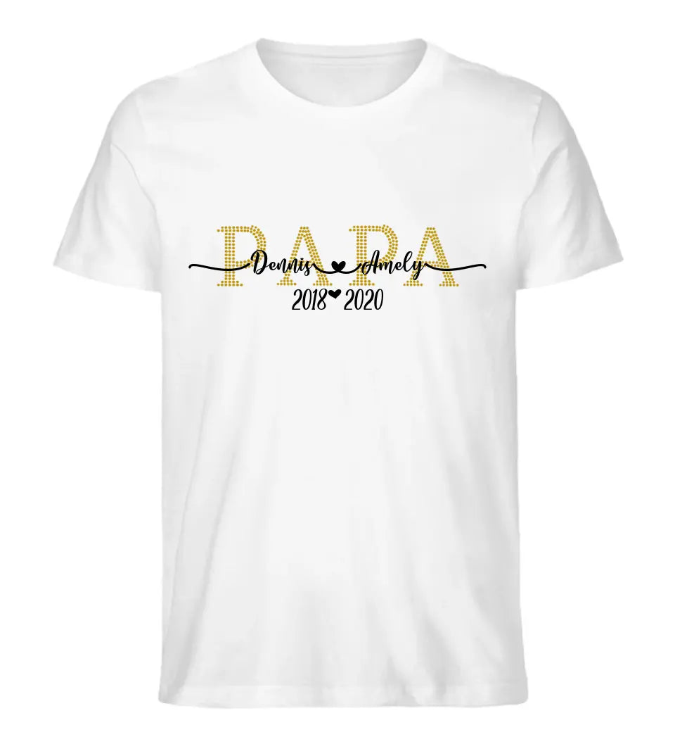 Mama & Papa personalisiertes Premium T-Shirt Oversized