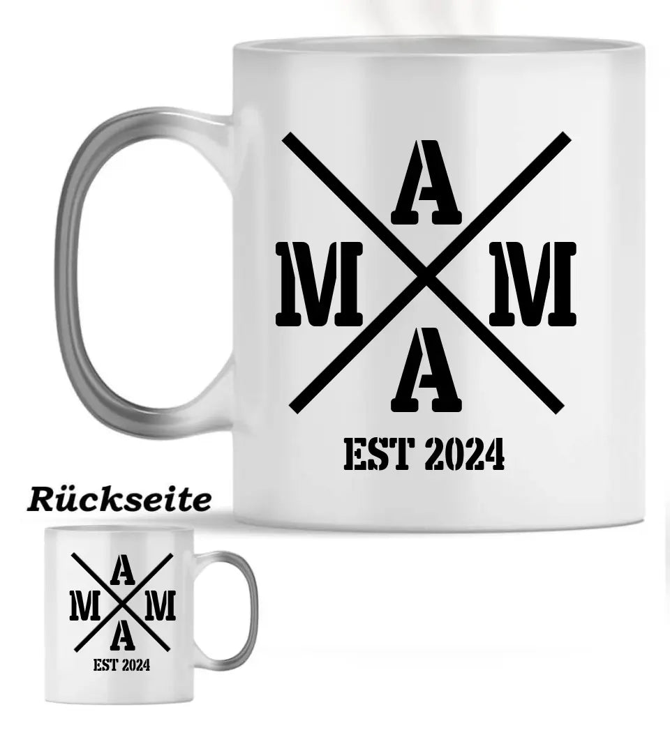 Mama Cross mehrfarbige Tasse personalisierbar