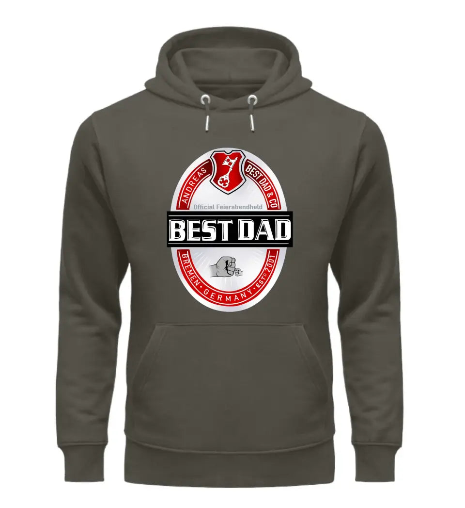 Best Dad Bier-Marke Premium Hoodie