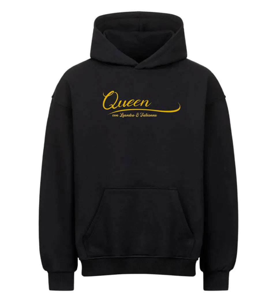 Queen Hoodie mit Kindernamen personalisiert