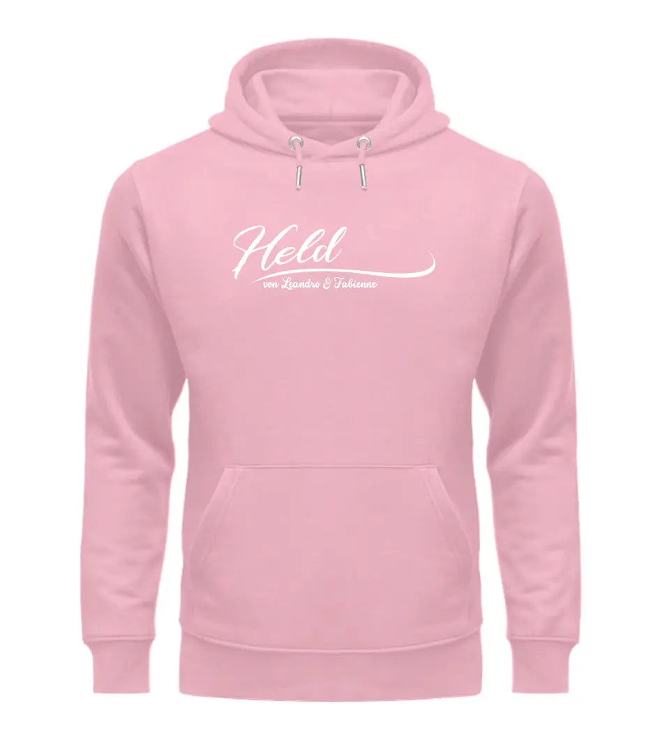 Held Hoodie mit Kindernamen personalisiert