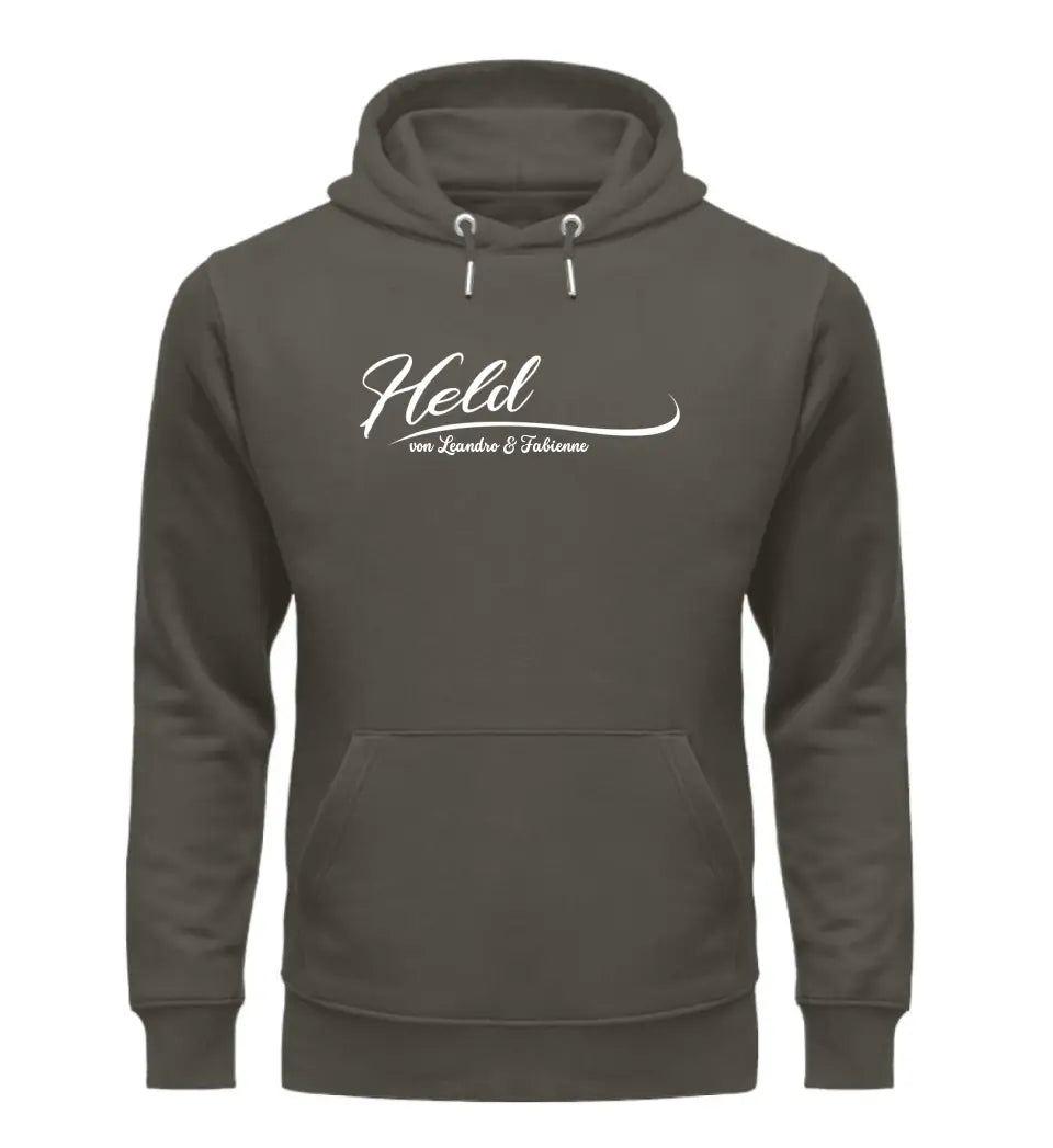 Held Hoodie mit Kindernamen personalisiert