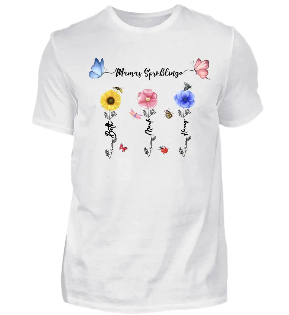 Mamas und Omas Sprößlinge T-Shirt aus Biobaumwolle - viele Kindernamen personalisierbar