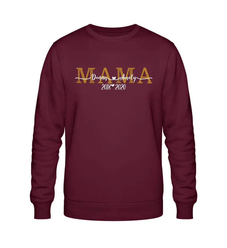 Papa & Mama Punkte Premium Sweatshirt Pullover personalisierbar