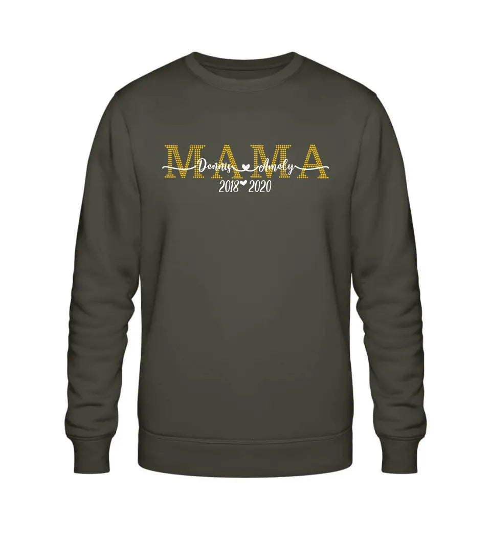 Papa & Mama Punkte Premium Sweatshirt Pullover personalisierbar