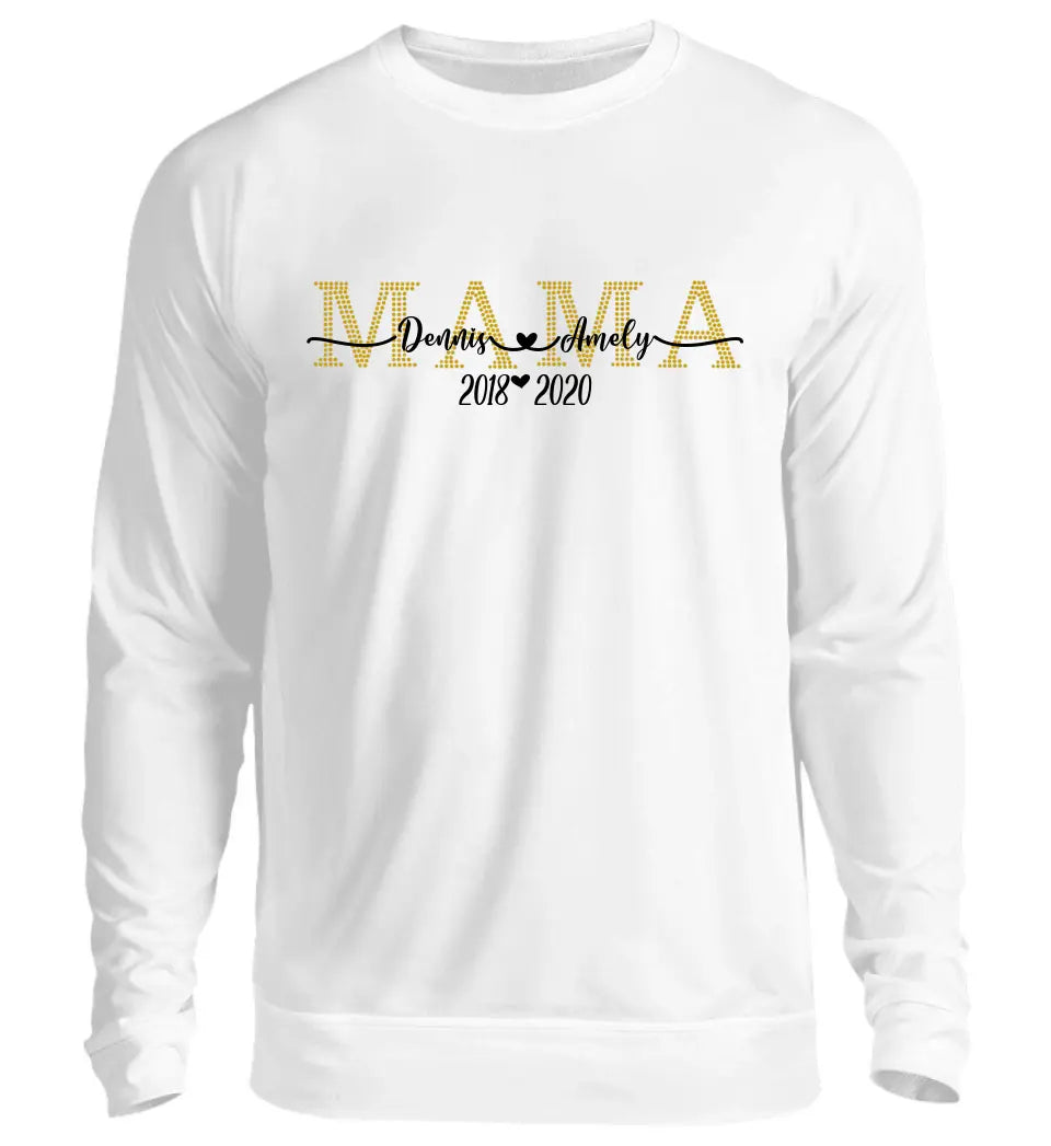 Papa & Mama Punkte Premium Sweatshirt Pullover personalisierbar