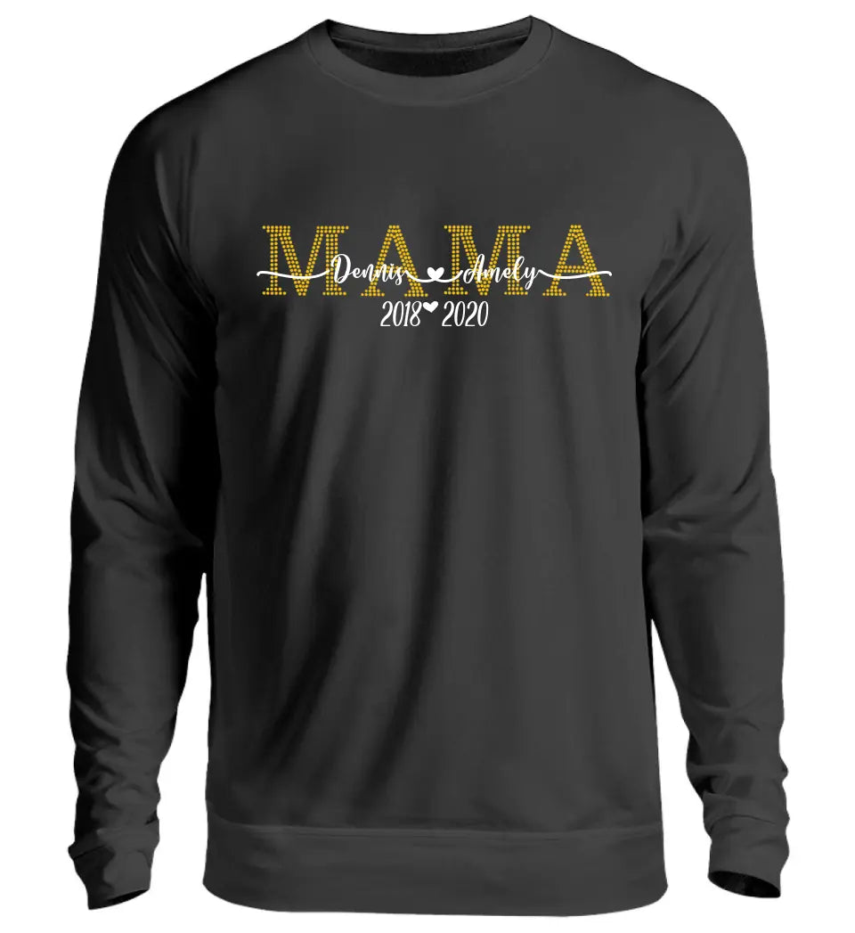 Papa & Mama Punkte Premium Sweatshirt Pullover personalisierbar