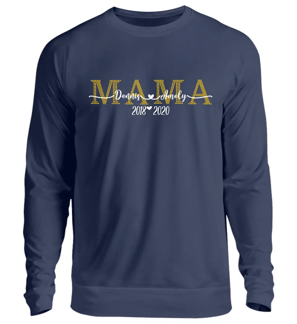 Papa & Mama Punkte Premium Sweatshirt Pullover personalisierbar