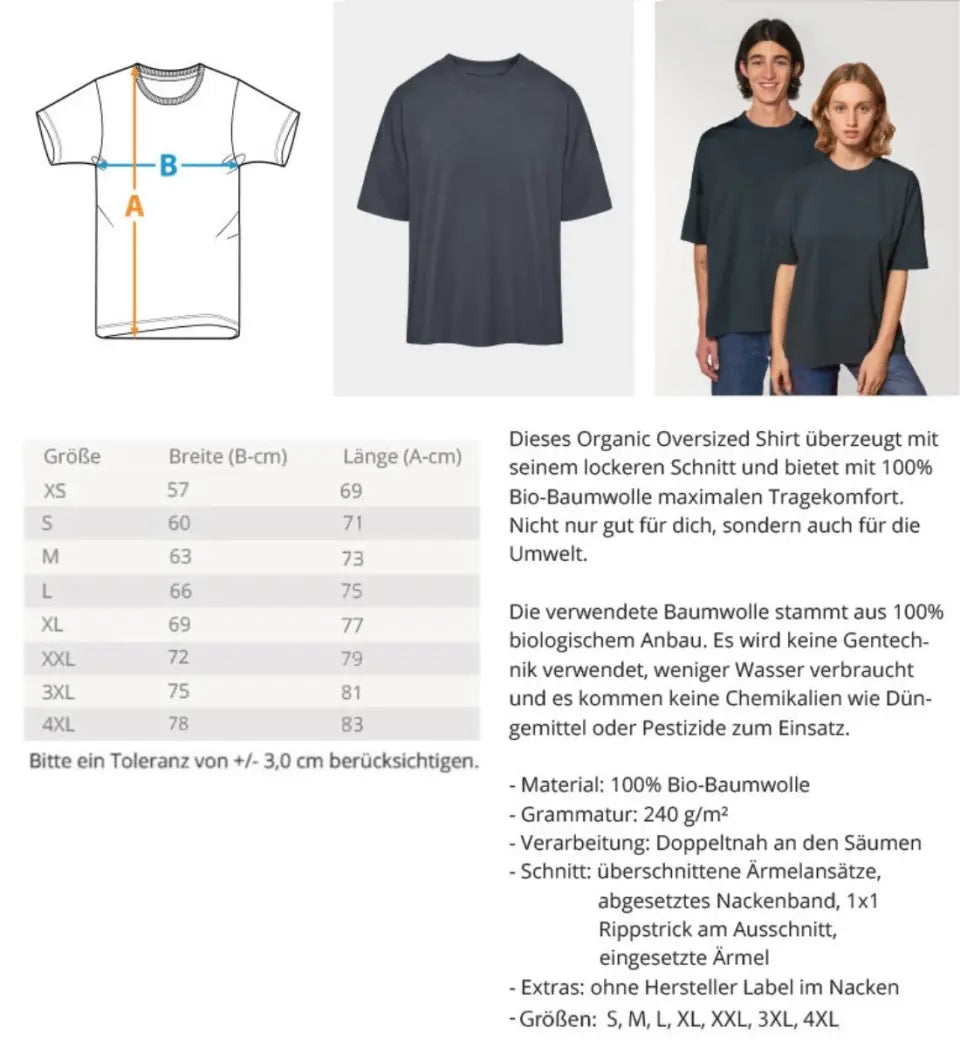 Mama & Papa personalisiertes Premium T-Shirt Oversized