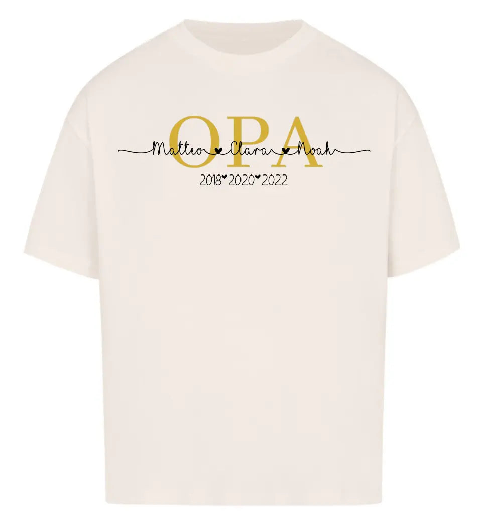 Opas personalisiertes Premium T-Shirt aus Biobaumwolle