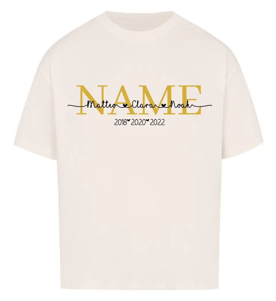 WUNSCHNAME Personalisiertes Premium Damen Shirt aus Biobaumwolle