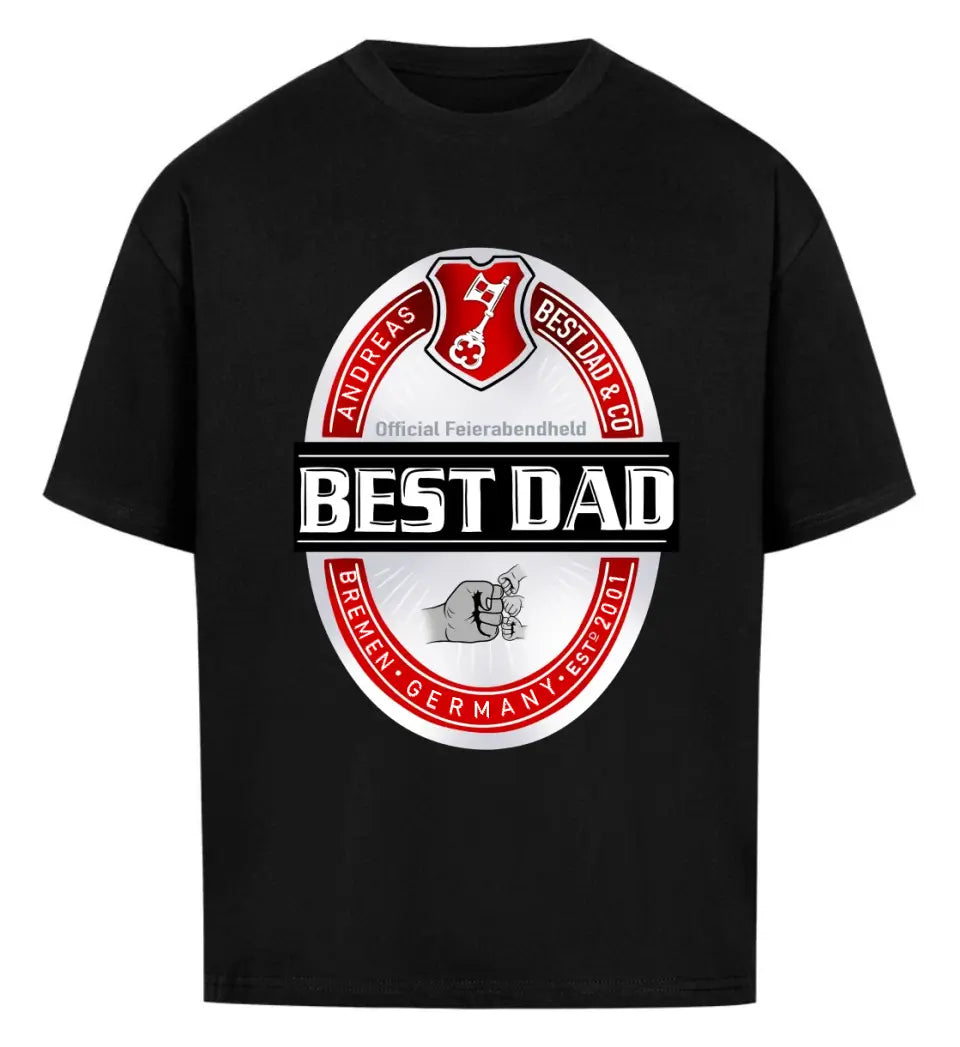 Best Dad Bier-Marke Premium T-Shirt aus Biobaumwolle