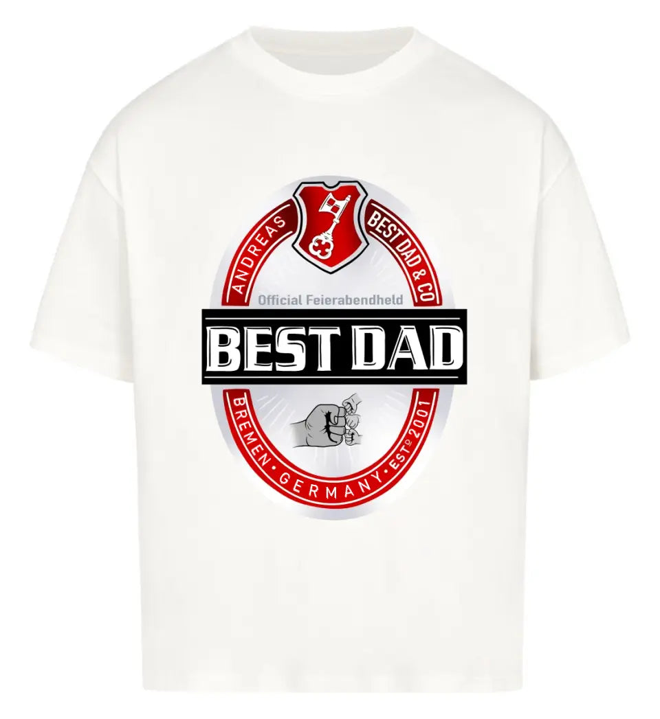 Best Dad Bier-Marke Premium T-Shirt aus Biobaumwolle