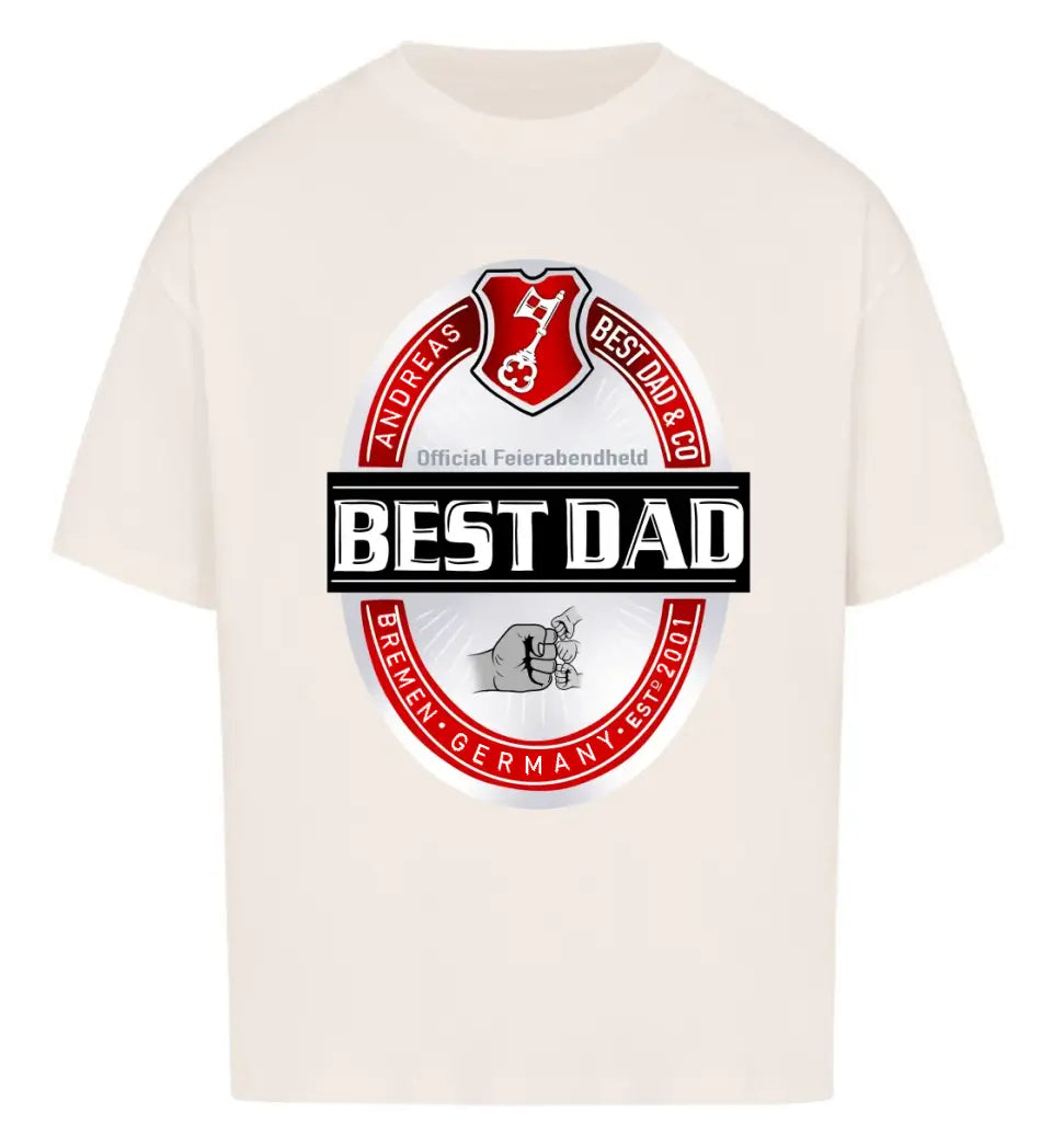 Best Dad Bier-Marke Premium T-Shirt aus Biobaumwolle