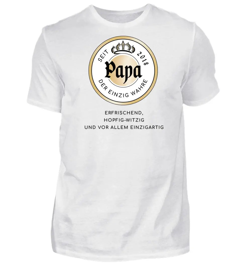 WarPapasteiner Papa Bier-Marke Premium T-Shirt aus Biobaumwolle