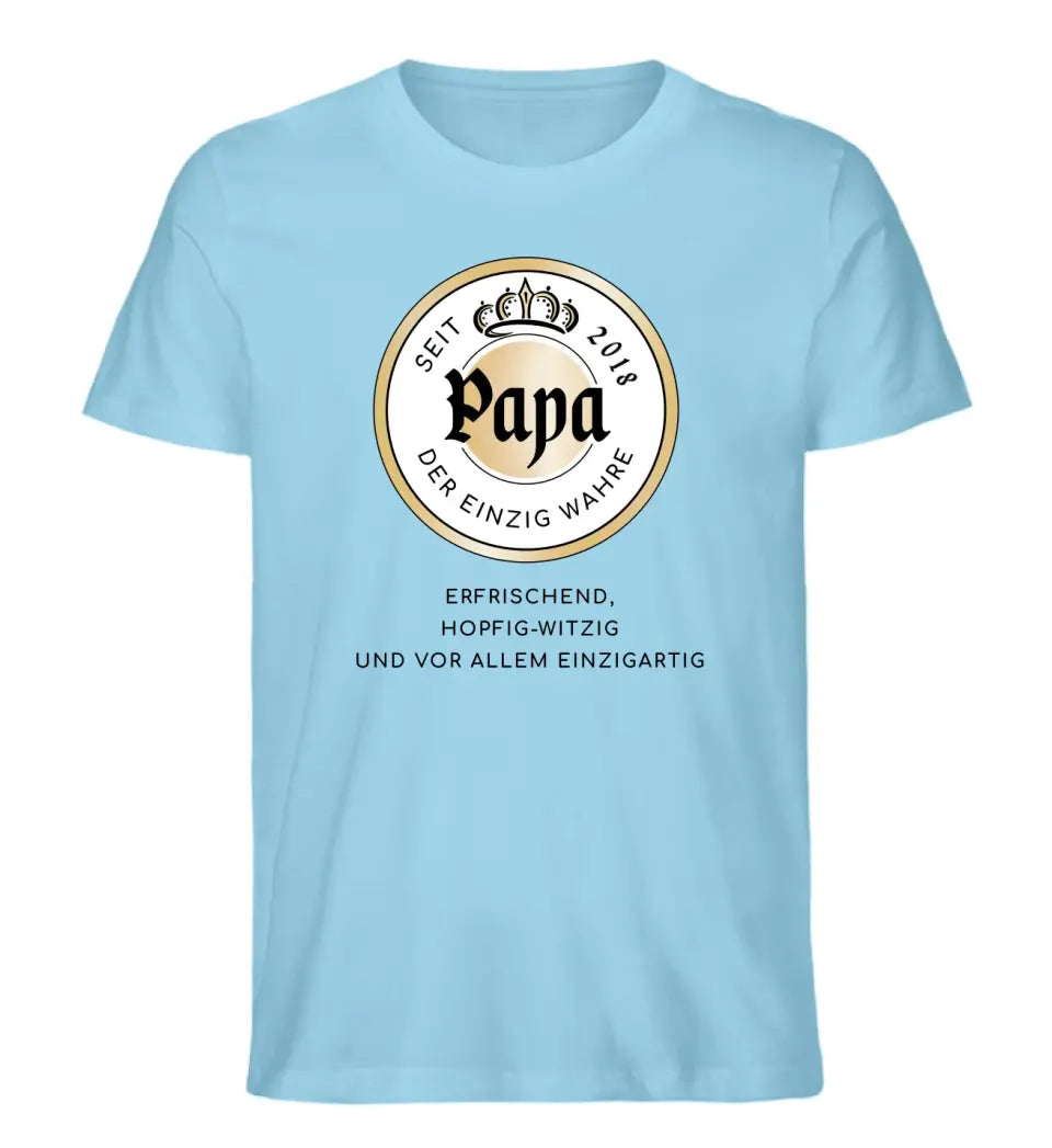 WarPapasteiner Papa Bier-Marke Premium T-Shirt aus Biobaumwolle