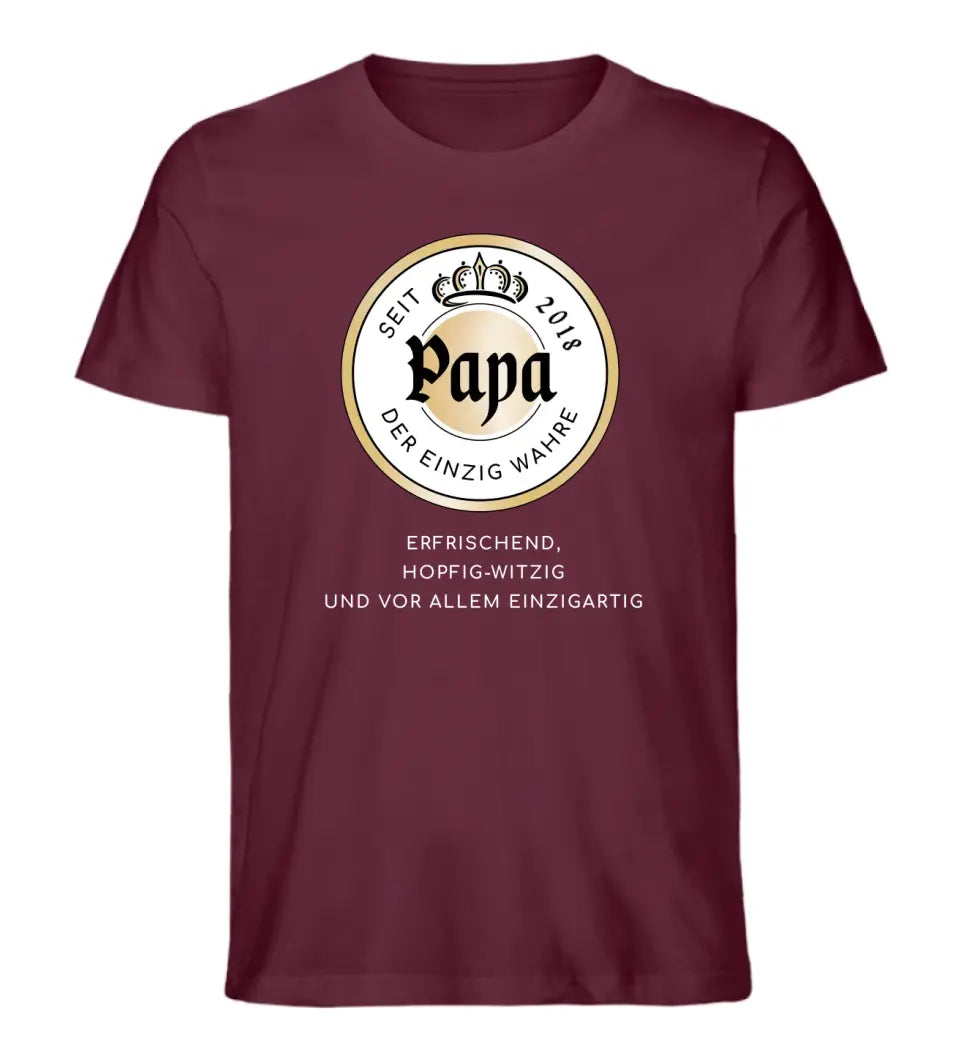 WarPapasteiner Papa Bier-Marke Premium T-Shirt aus Biobaumwolle