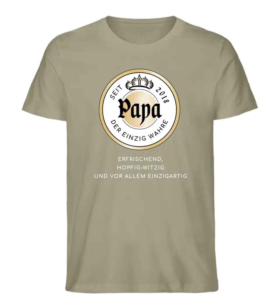 WarPapasteiner Papa Bier-Marke Premium T-Shirt aus Biobaumwolle