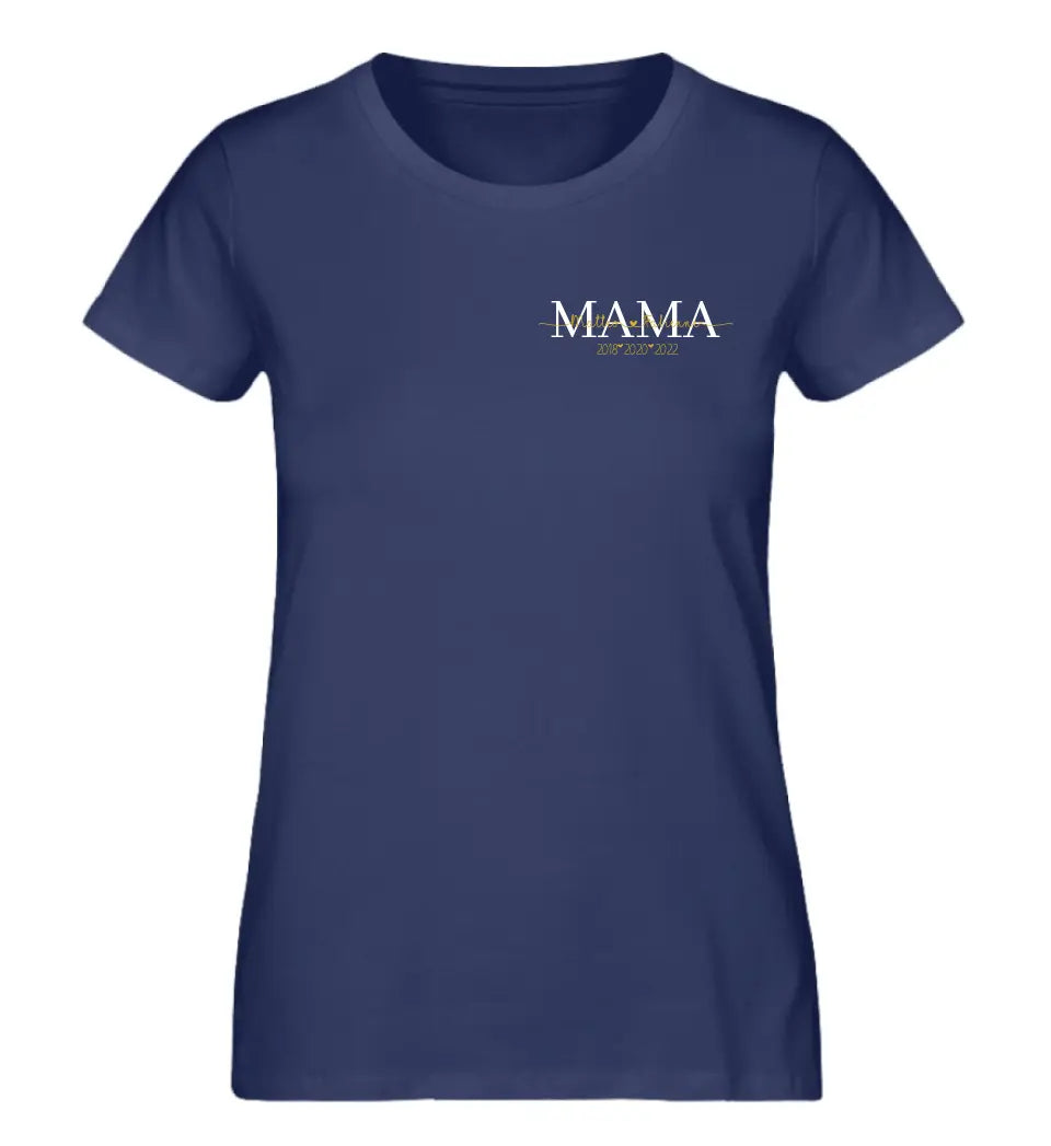 Mamas personalisiertes Premium Shirt Brustmotiv