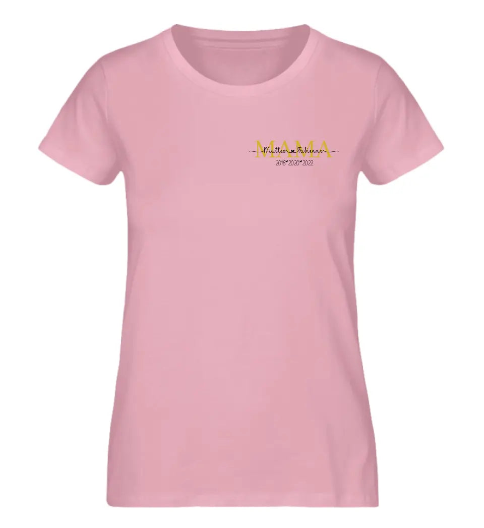 Mamas personalisiertes Premium Shirt Brustmotiv