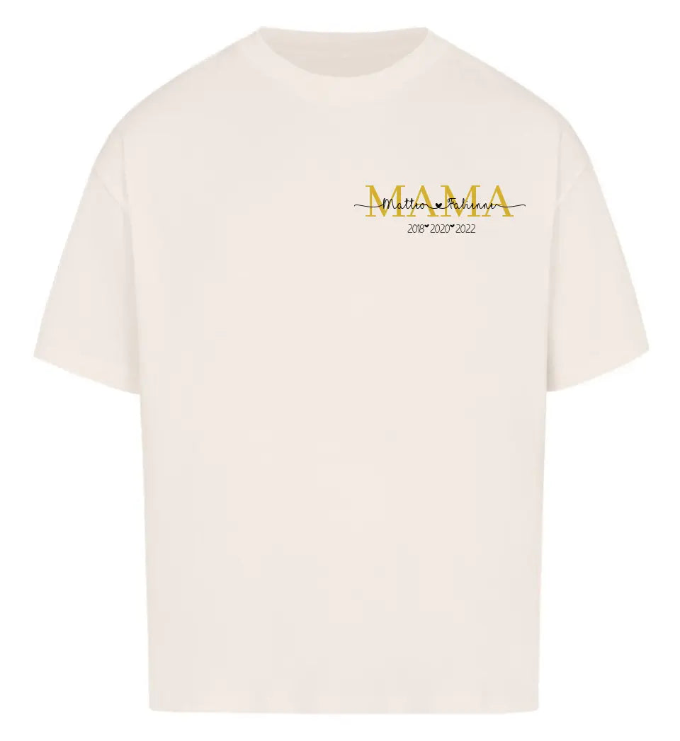 Mamas personalisiertes Premium Shirt Brustmotiv