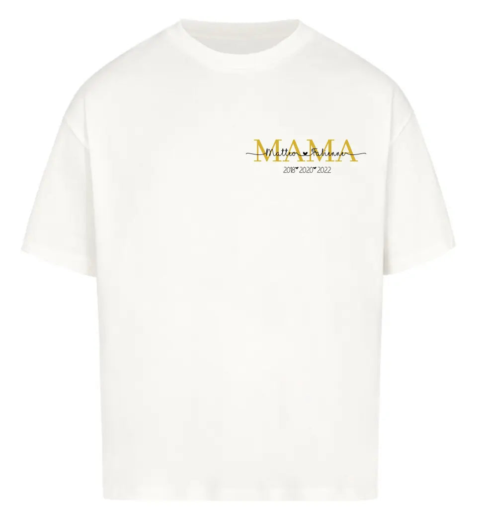 Mamas personalisiertes Premium Shirt Brustmotiv