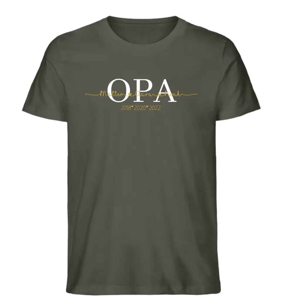 Opas personalisiertes Premium T-Shirt aus Biobaumwolle