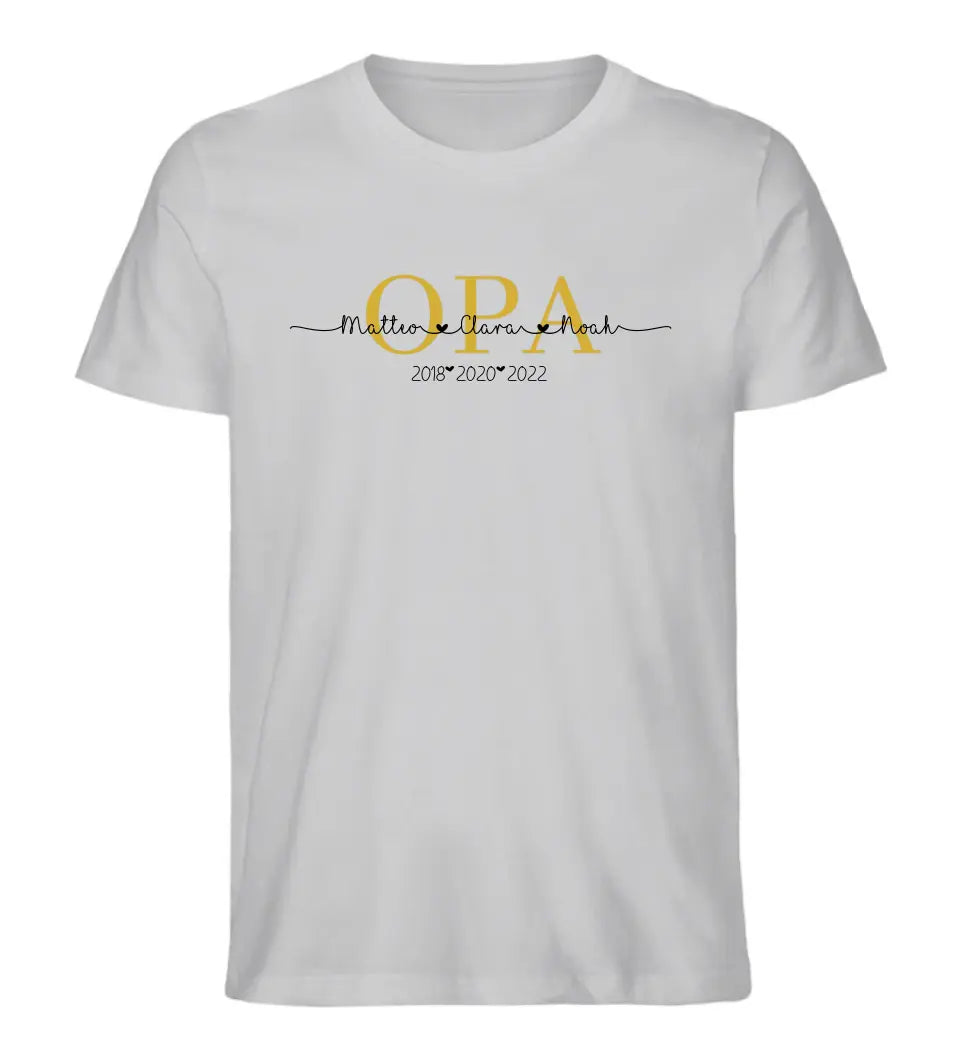 Opas personalisiertes Premium T-Shirt aus Biobaumwolle