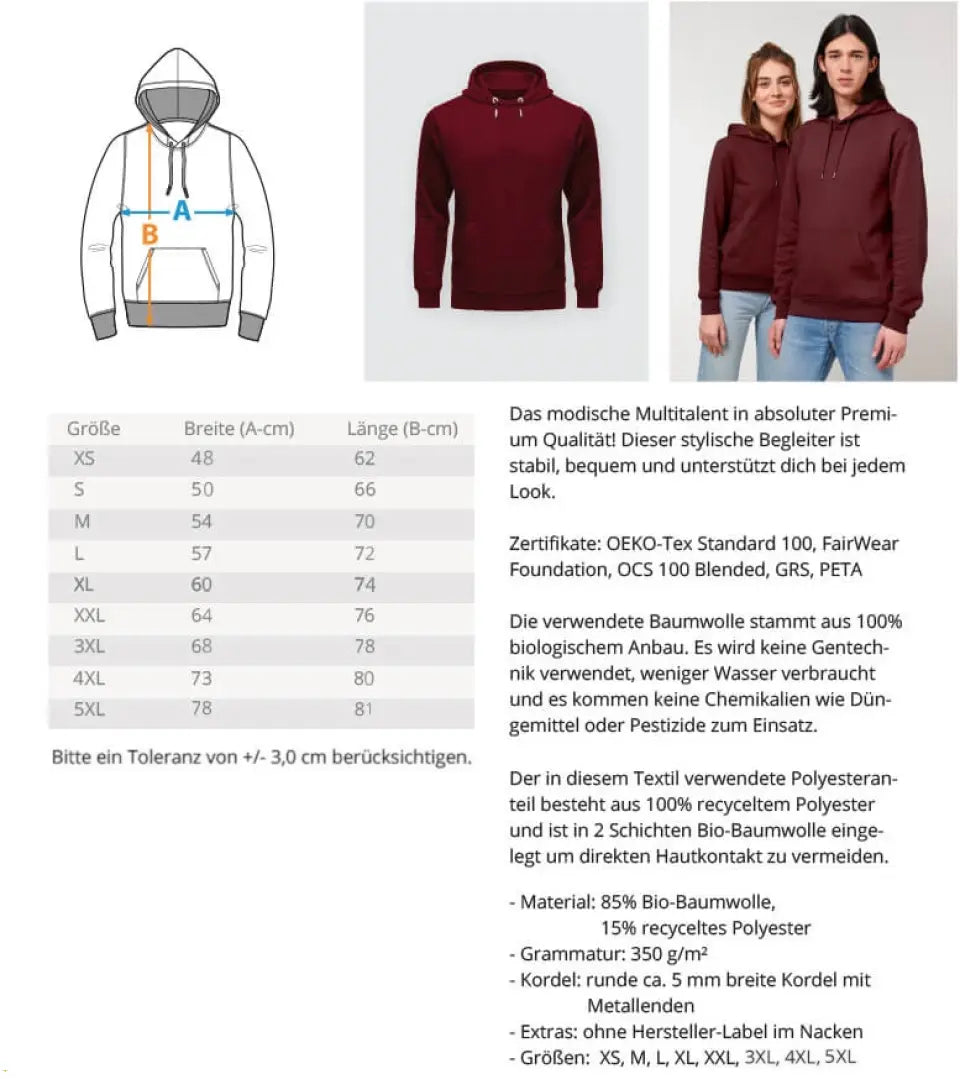 Omas personalisierbarer Premium Hoodie