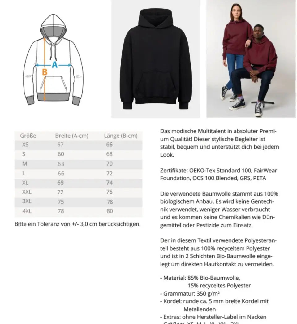 Omas personalisierbarer Premium Hoodie