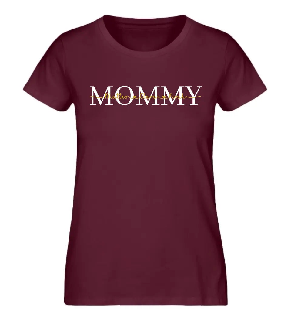 Mommy Personalisiertes Premium Shirt aus Biobaumwolle